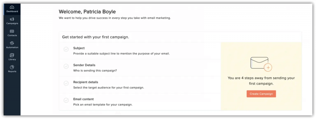 Create first email campaign